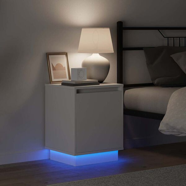 vidaXL Nakts skapītis Balts 39 x 34,5 x 50 cm Inženierijas koks