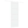 vidaXL Slīdo&scaron;ās durvis Balts 83 x 232 cm Priedes masīvkoks