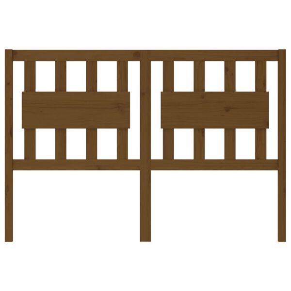 vidaXL gultas galvgalis, brūns, 145,5x4x100 cm, priedes masīvkoks