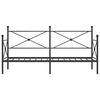vidaXL Dienas gulta bez matrača Melns 90x190 cm Tērauds
