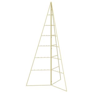 vidaXL Metāla Ziemassvētku koks KUOPIO 140 cm Tērauds Zelts
