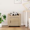 vidaXL galda skapītis uz riteņiem, Sonomas ozolkoka, 60x45x60 cm