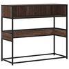 vidaXL konsoles galdiņ&scaron;, brūna koka, 90x35x80 cm, inženierijas koks