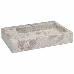vidaXL izlietne, 58x39x10 cm, pelēks marmors