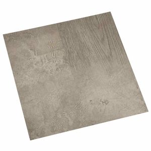 vidaXL Pa&scaron;līmējo&scaron;ie Grīdas Dēļi Tum&scaron;i pelēka un melna 30,5 x 30,5 cm