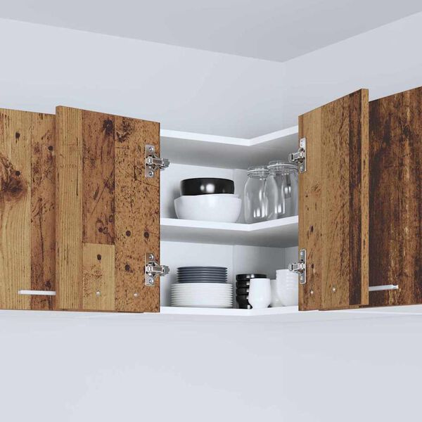 vidaXL Piekarams skapītis Vecs koks un balts 57 x 57 x 40 cm