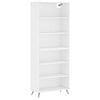 vidaXL augstais skapītis, 69,5x32,5x180 cm, inženierijas koks, balts