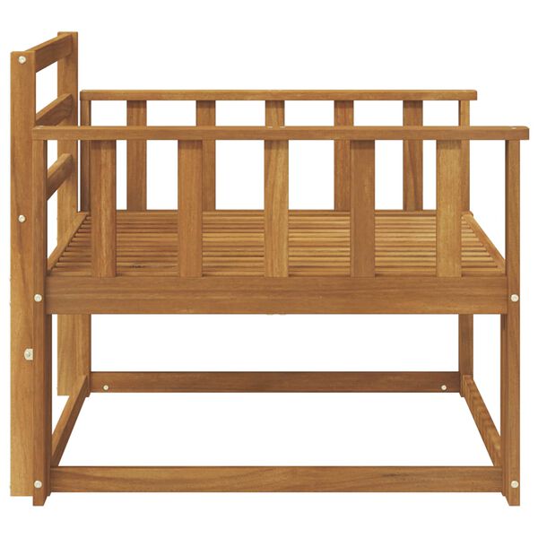 vidaXL Āra vidējā dīvāns Cietā akācijas koks Dabiska