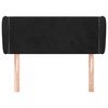 vidaXL galvgalis ar malām, melns samts, 103x23x78/88 cm,
