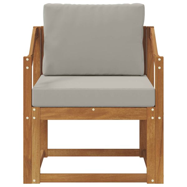 vidaXL Āra dīvāns Cieta akācijas koks un poliesters