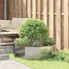 vidaXL Puķu kaste Sudraba 120 x 120 x 35 cm Cinkots tērauds