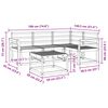 vidaXL Āra dīvānu komplekts 5 pcs Dabiska Cietā akācijas koks