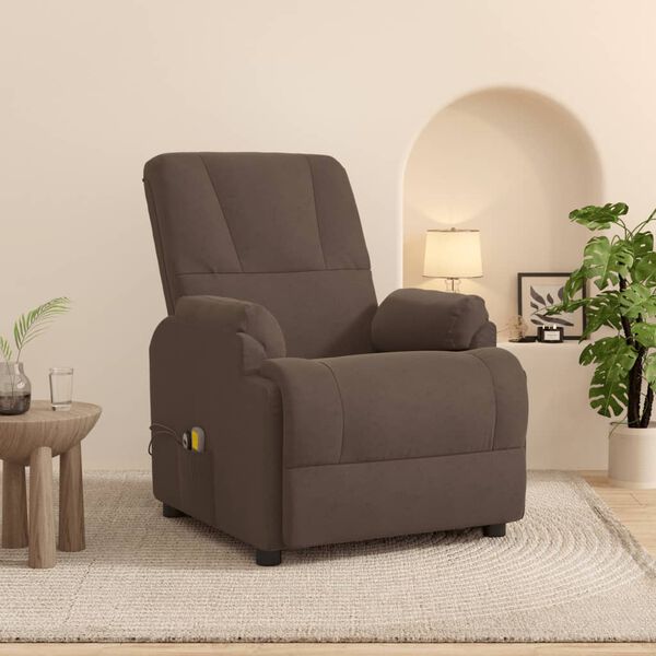 vidaXL elektrisks masāžas krēsls, brūna mākslīgā zam&scaron;āda