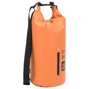 vidaXL ūdens soma ar rāvējslēdzēju, oranža, 20 L, PVC