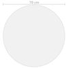 vidaXL galda aizsargsegums, matēts, &Oslash;70 cm, 1,6 mm, PVC