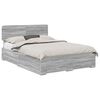 vidaXL Gultas rāmis Pelēks Sonoma 140 x 190 cm Inženierijas koks