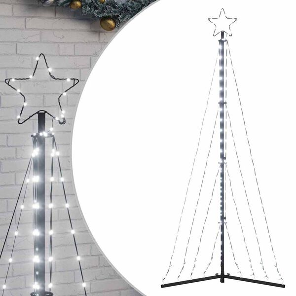 vidaXL LED Ziemassvētku eglīte 339 LED Auksti Balts 187 cm