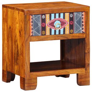 vidaXL Puse Daudzkrāsains 40 x 35 x 45 cm akācijas masīvkoks