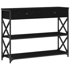 vidaXL Konsoles galds Melns ozols 100 x 28 x 75 cm
