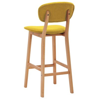 vidaXL bāra krēsli, 2 gab., sinepju dzeltens audums