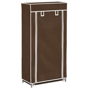 vidaXL Auduma Apavu Skapis ar Aizdari 58 x 28 x 106 cm Brūns