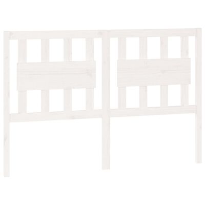 vidaXL gultas galvgalis, balts, 140,5x4x100 cm, priedes masīvkoks