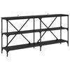 vidaXL Konsoles galds Melns ozolkoks 160 x 30 x 75 cm
