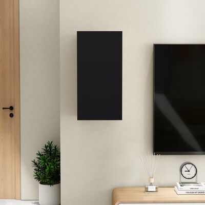 vidaXL TV skapītis, 30,5x30x60 cm, melns, skaidu plāksne