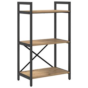 vidaXL Grāmatu plaukts 3 līmeņi 56 x 34 x 96 cm Inženierijas koks