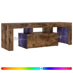 vidaXL TV skapītis ar LED lampiņām, ozolkoka krāsa, 120x35x40 cm