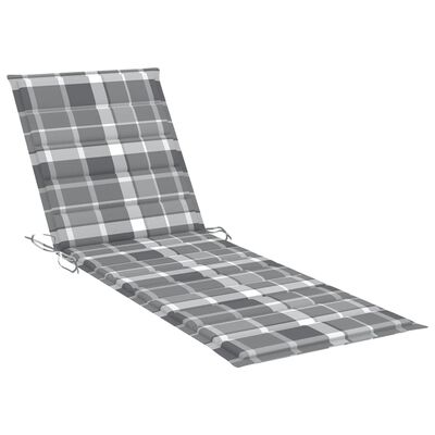 vidaXL sauļošanās zvilnis ar matraci, akācija, nerūsējošs tērauds