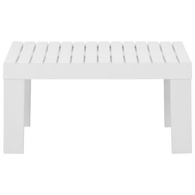 vidaXL dārza galdiņš, balta plastmasa