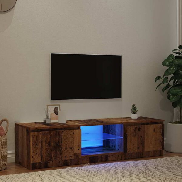vidaXL TV skapītis ar LED lampiņām, 140x40x36 cm, inženierijas koks