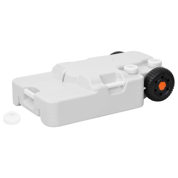 vidaXL ūdens tvertne kempingam, ar riteņiem, 30 L, pelēka