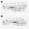 vidaXL Āra dīvānu komplekts ar spilvenu 9 pcs Dabisks un krējuma
