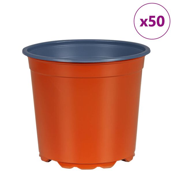 vidaXL Ziedu pods 50 pcs Keramika &Oslash; 15 x 13 cm Plastmasa