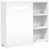 vidaXL vannasistabas spoguļskapītis ar LED, 60x13x52 cm, balts