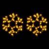 vidaXL Ziemassvētku sniegpārslas figūras, 2 gab., baltas LED, 27x27 cm