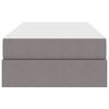 vidaXL Gulta ar uzglabā&scaron;anas vietu un matraci Pelēkbrūna 90 x 200 cm