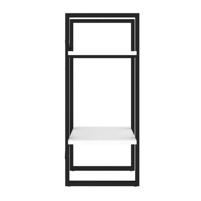 vidaXL 2-līmeņu grāmatu plaukts, balts, 40x30x70 cm, skaidu plāksne