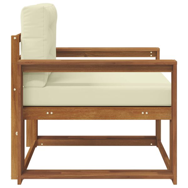 vidaXL Āra vidējā dīvāns Cietā akācijas koks Dabiska