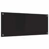 vidaXL Virtuves aizsargpanelis Melna 100 x 40 cm rūdīts stikls