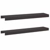 vidaXL Dārza apmales nosegprofils 2 gab. 100 x 20 x 5 cm Tērauds Melns