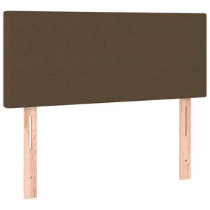 vidaXL gultas galvgalis, 100x5x78/88 cm, tum&scaron;i brūns audums