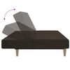 vidaXL divvietīga dīvāngulta ar kājsoliņu, tum&scaron;i brūns audums