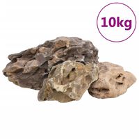 vidaXL pūķu akmeņi, 10 kg, pelēki, 10-40 cm