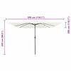vidaXL Dārza parasols Smilšu 295 x 295 x 245 cm Poliesters un tērauds