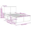 vidaXL Gultas rāmis Vecs koks 120 x 200 cm Ciets priedes koks