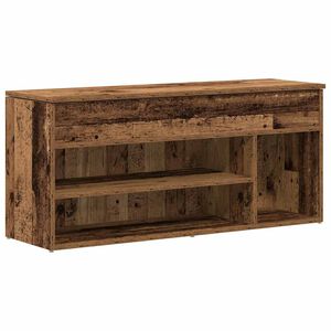 vidaXL apavu plaukts, veca koka, 102x30,5x45 cm, inženierijas koks