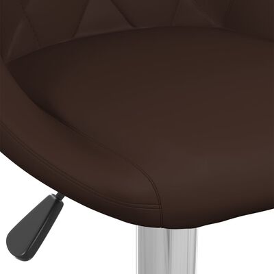 vidaXL bāra krēsli, 2 gab., brūna mākslīgā āda